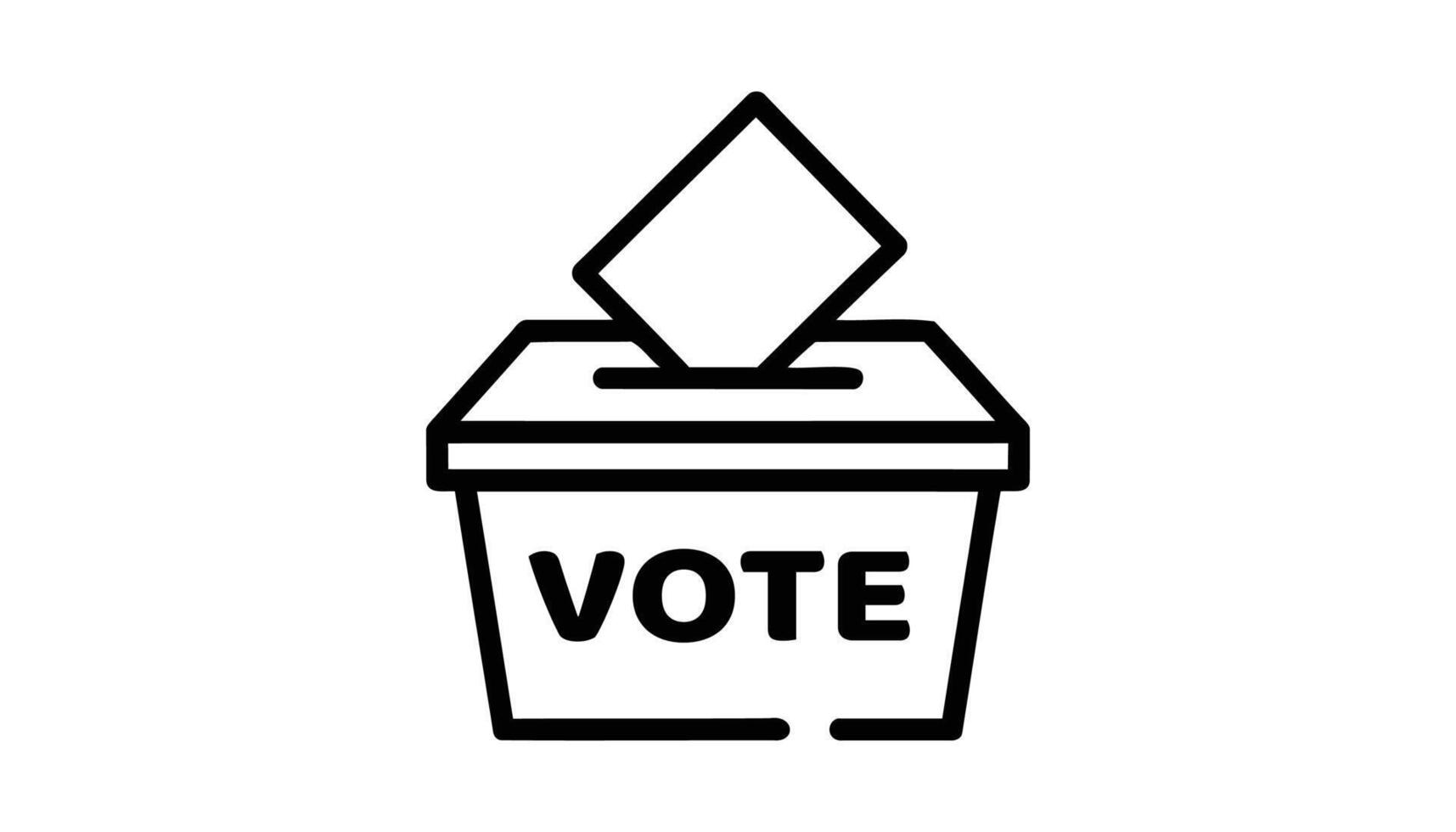 Ballot Box with Vote Icon - Election Voting Graphic vector