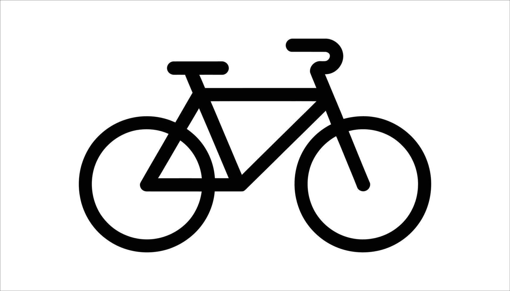 Outline of a Bicycle for Sport and Transport vector