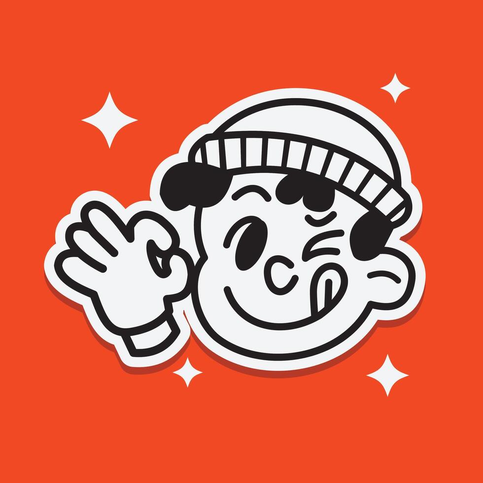 Barista Cofee Mascot Logo Illustration vector