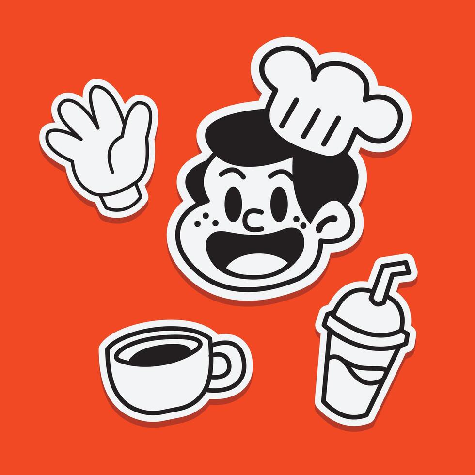 Chef boy resto for mascot and logo vector