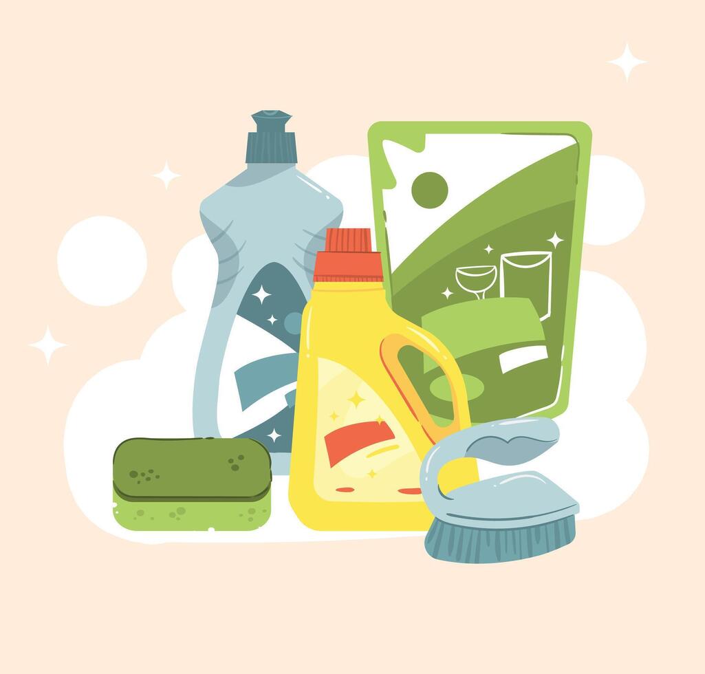 Home Hygiene Cleaning Set for Everyday Use vector