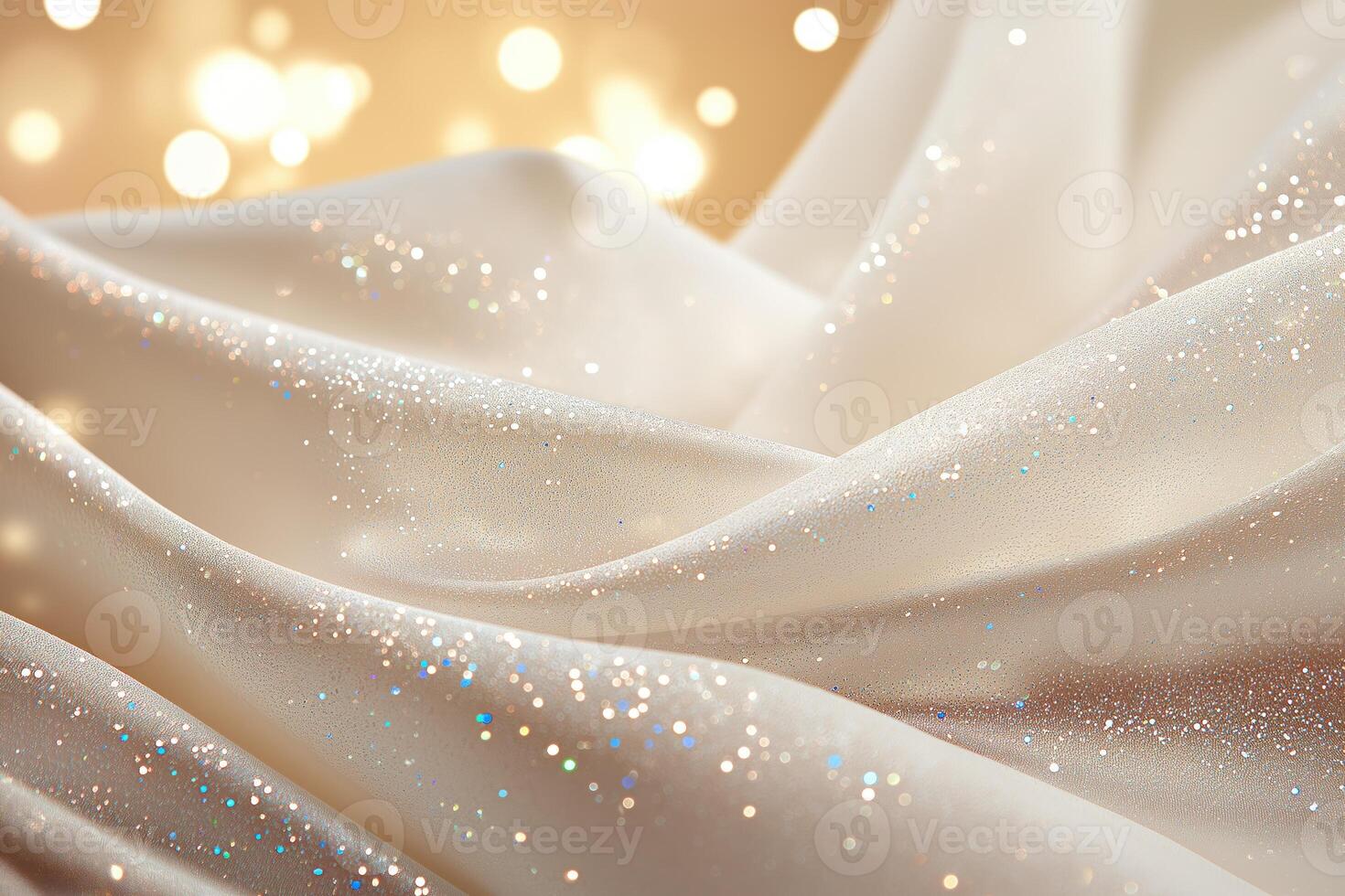 Gold delicate veil with sparkling glitter creates luxurious and elegant backdrop photo