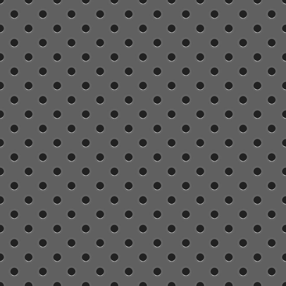 Peg board perforated metal texture background material with oval holes seamless pattern. vector