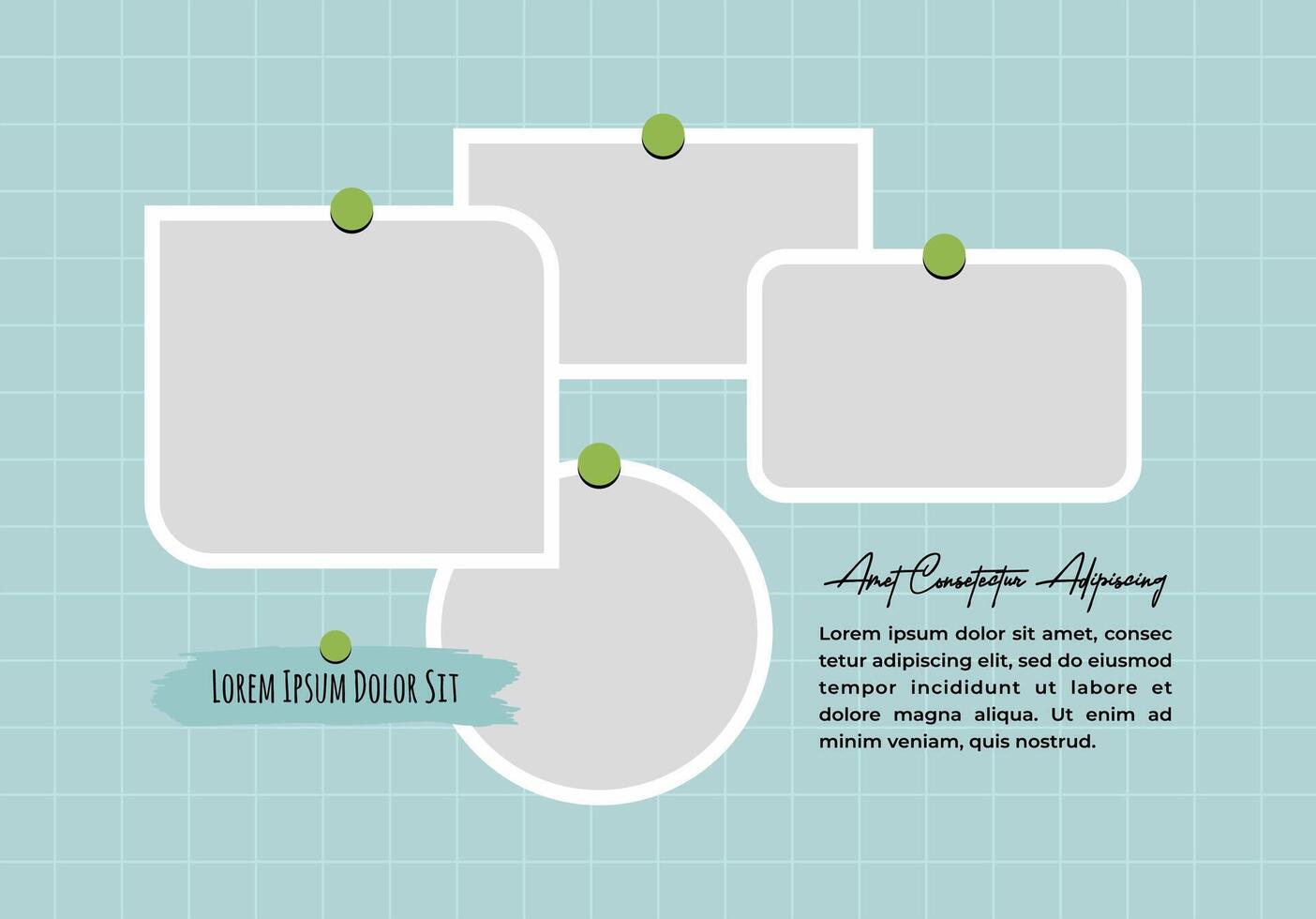Abstract Picture photo frame collage vector