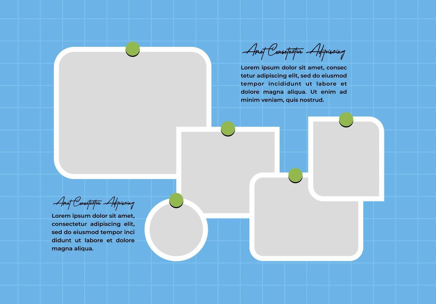 Board Picture Collage photo frames set with text vector