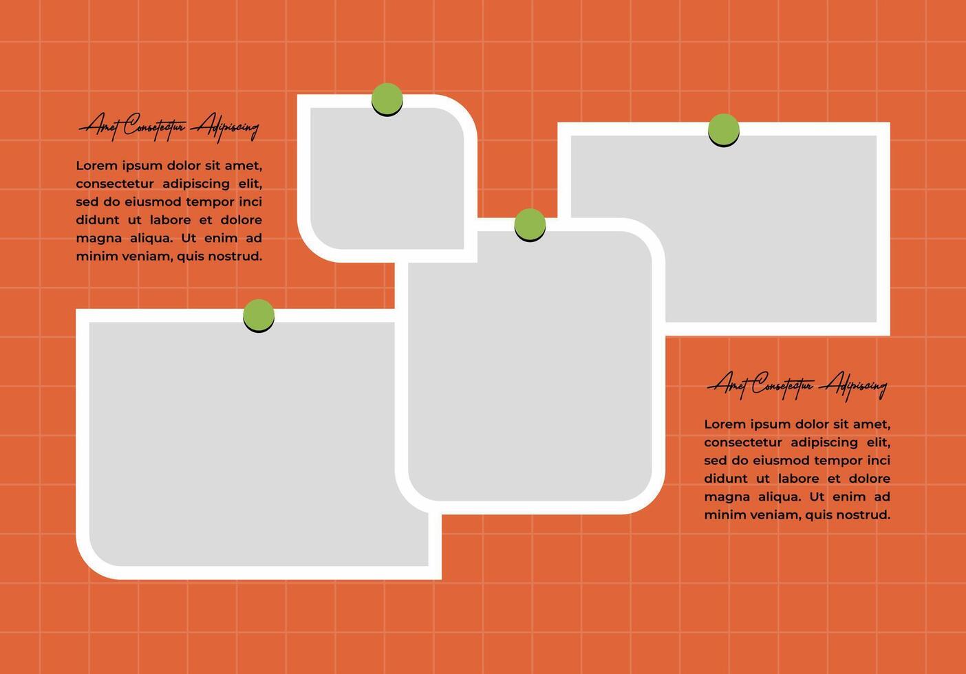 Board Picture Decorative photo frame collage collection vector