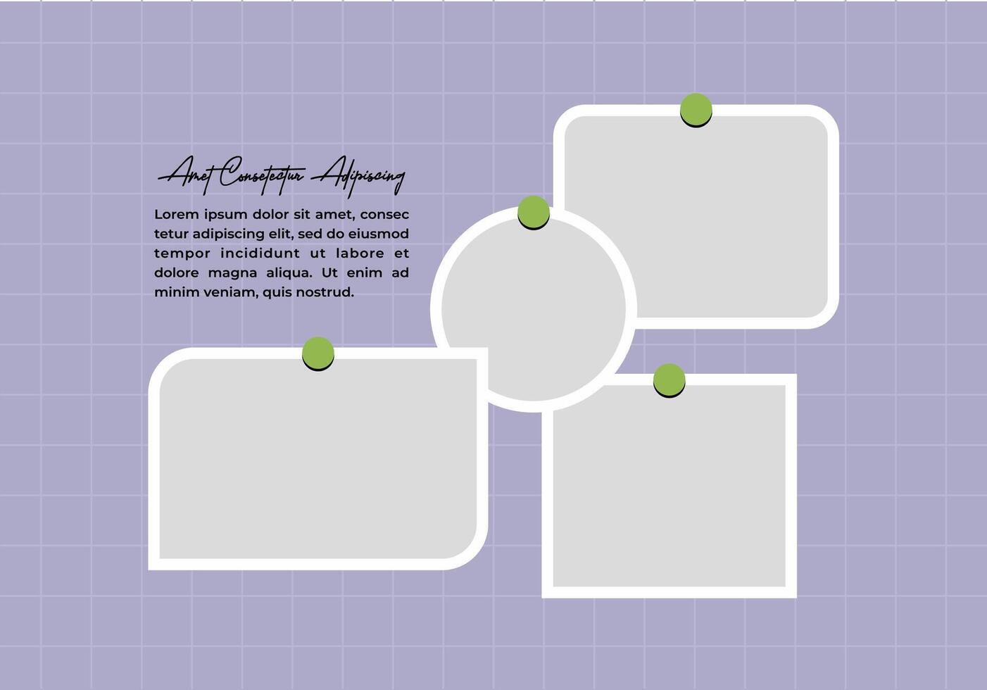 Abstract Picture Collage photo template design vector