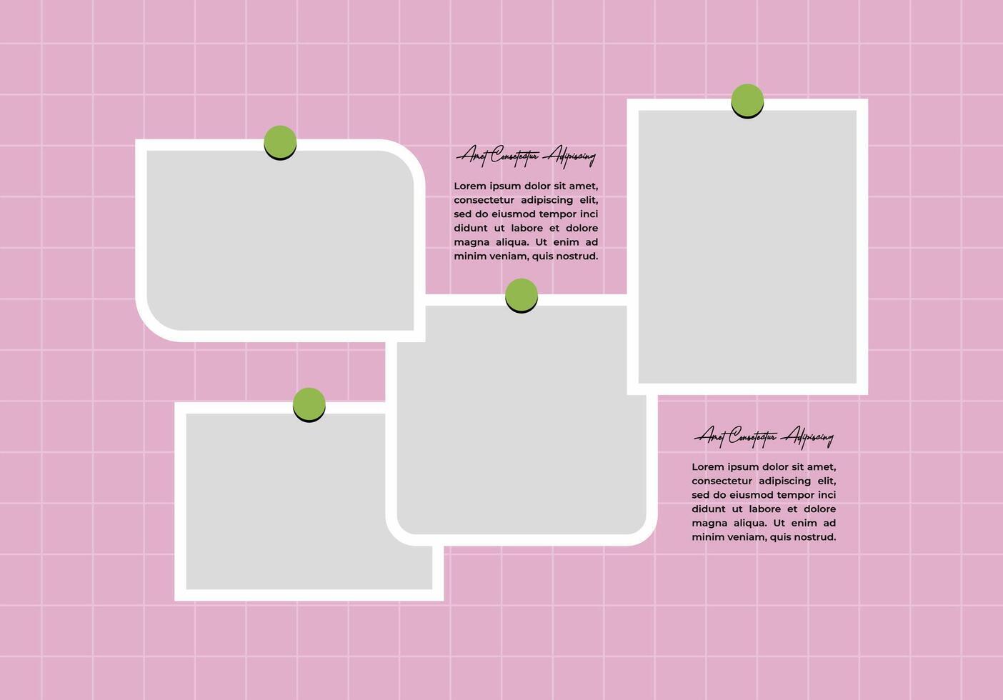 Abstract picture blank collage template vector