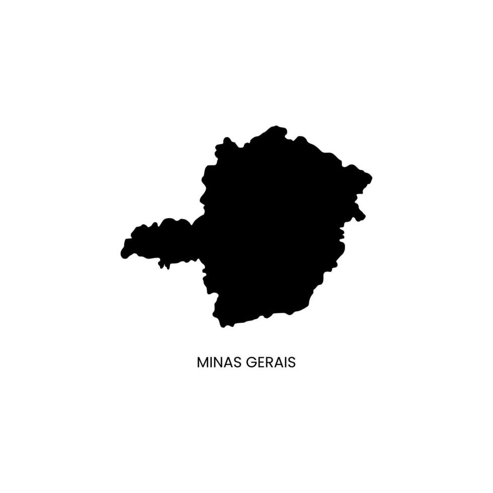 Minas Gerais map stock illustration vector