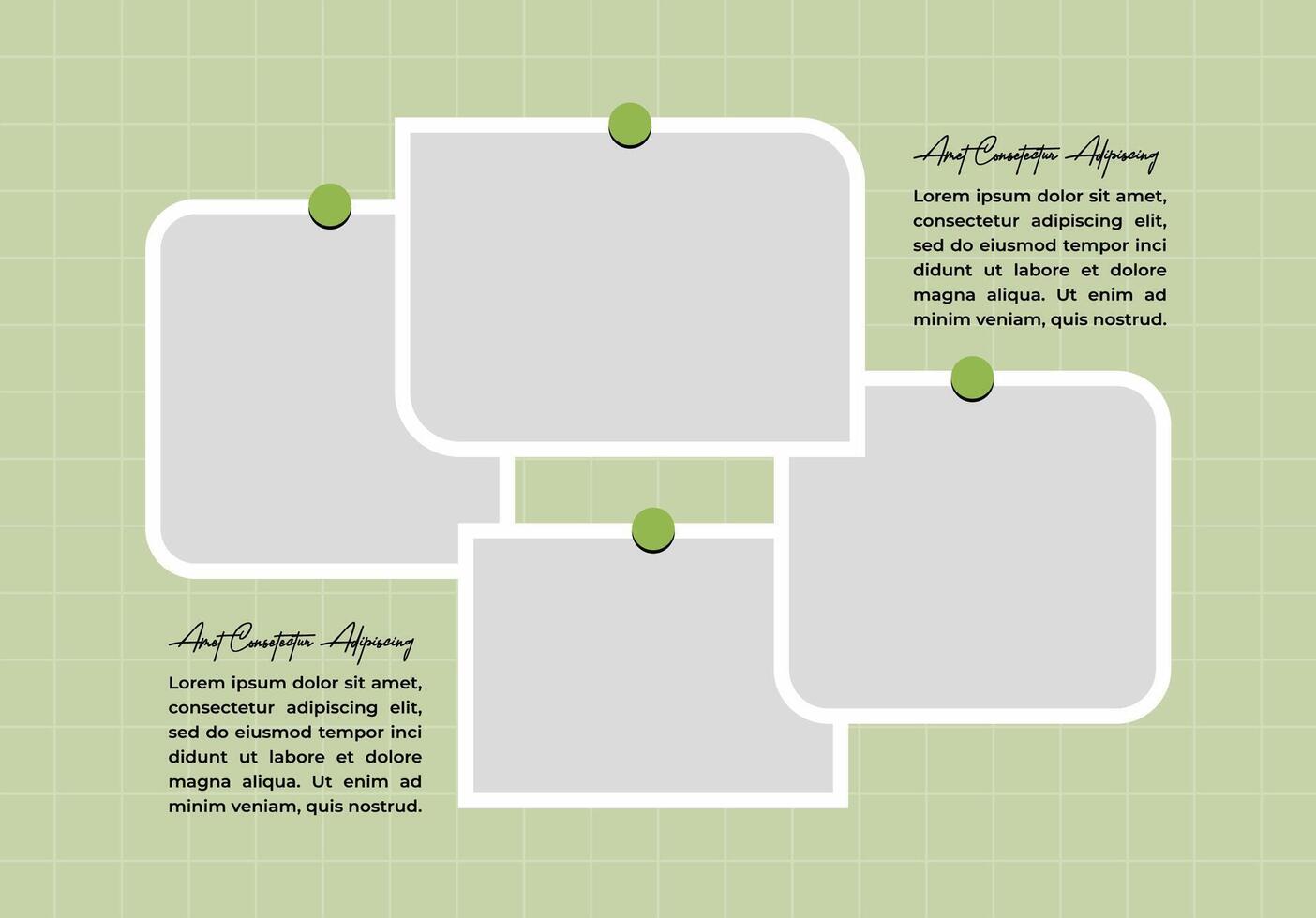 Picture or photos frames set text space vector
