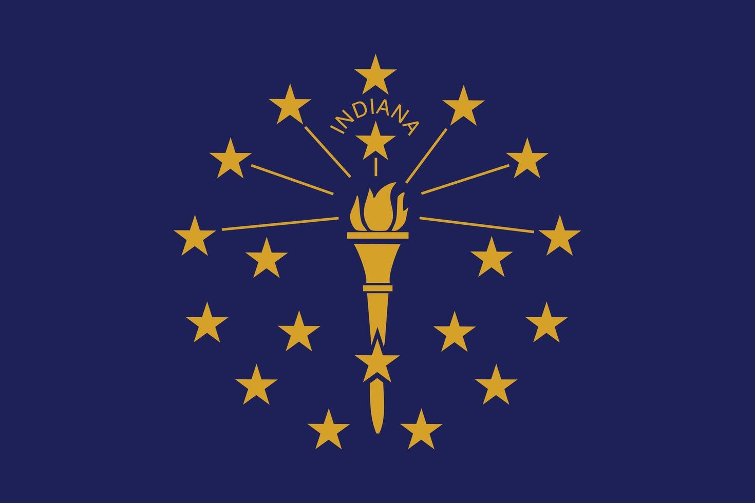 Indiana Flag Stock Image. vector