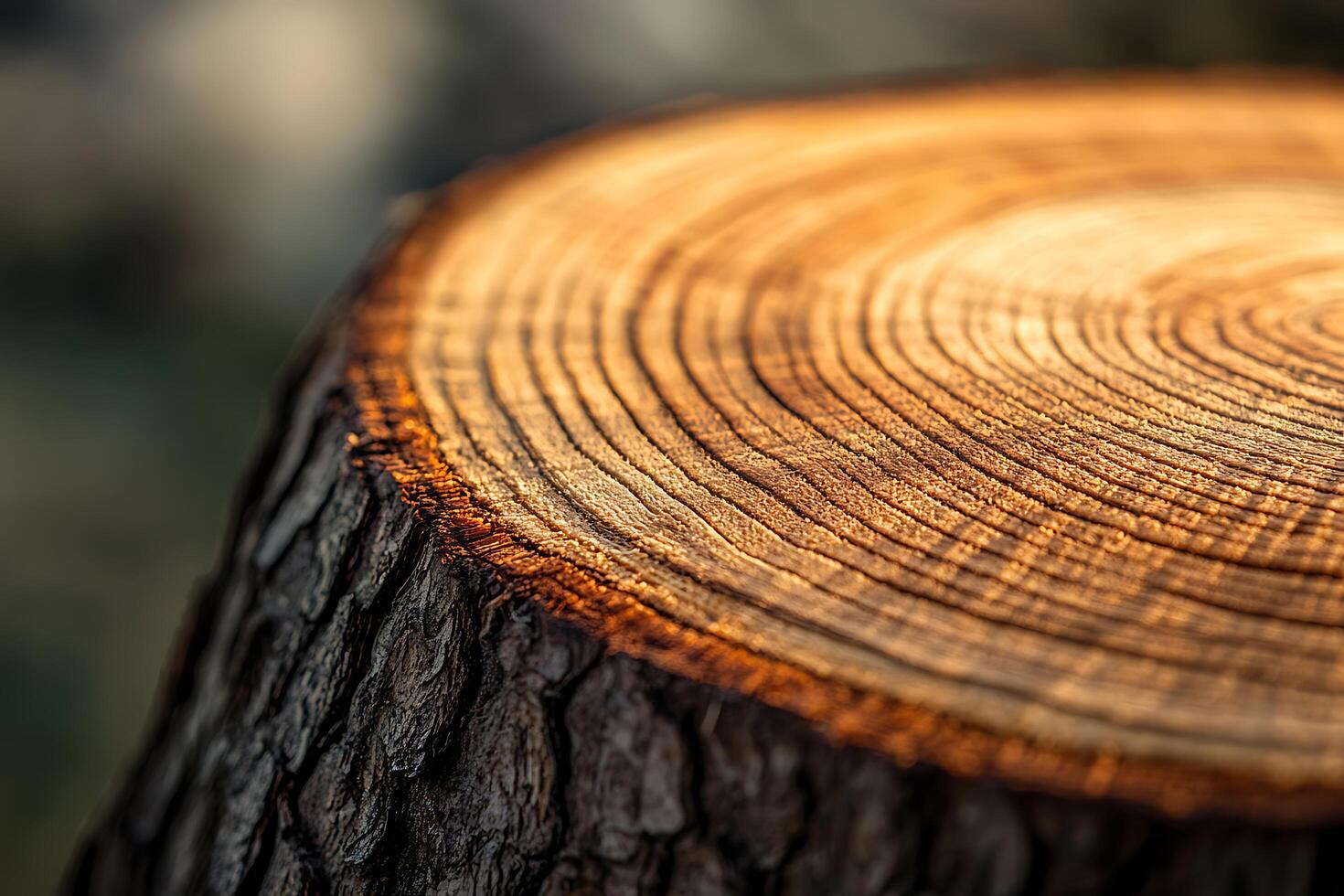 Nature Background, Close Up of a Freshly Cut Tree Trunk with Growth Rings photo