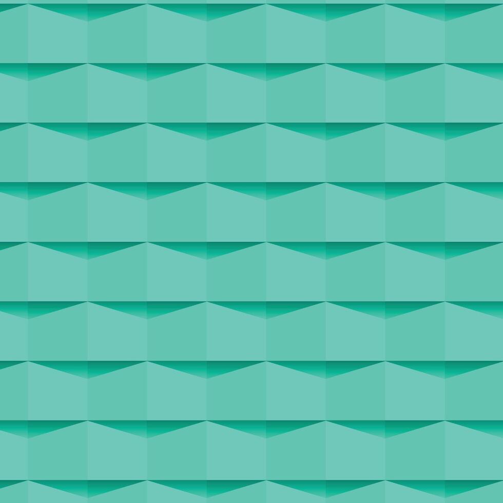 Geometric teal pattern with shadow vector