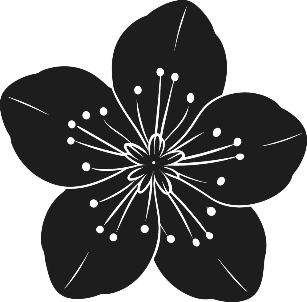Sakura Flower Silhouette - Elegant Floral for Spring Designs vector