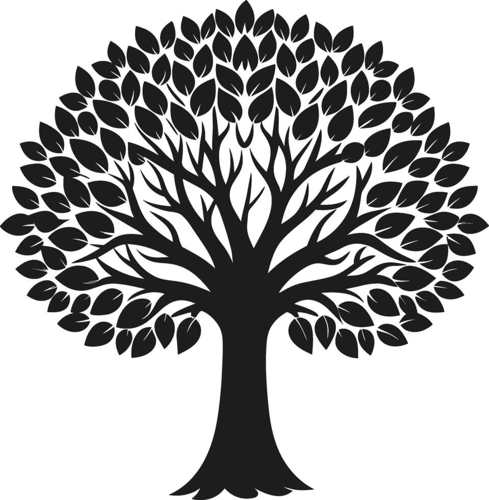 Elegant Tree Silhouette - Nature and Environmental Design vector