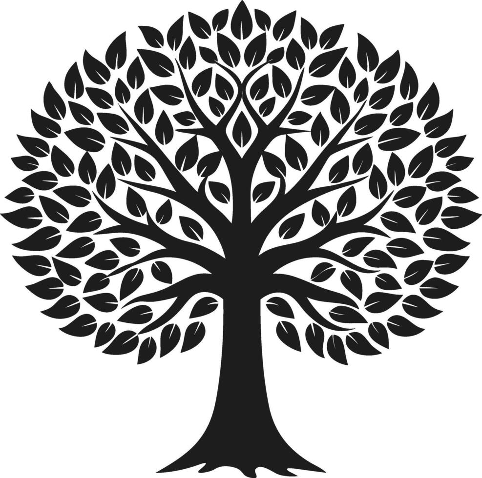 Elegant Tree Silhouette - Nature Inspired Graphic Design vector