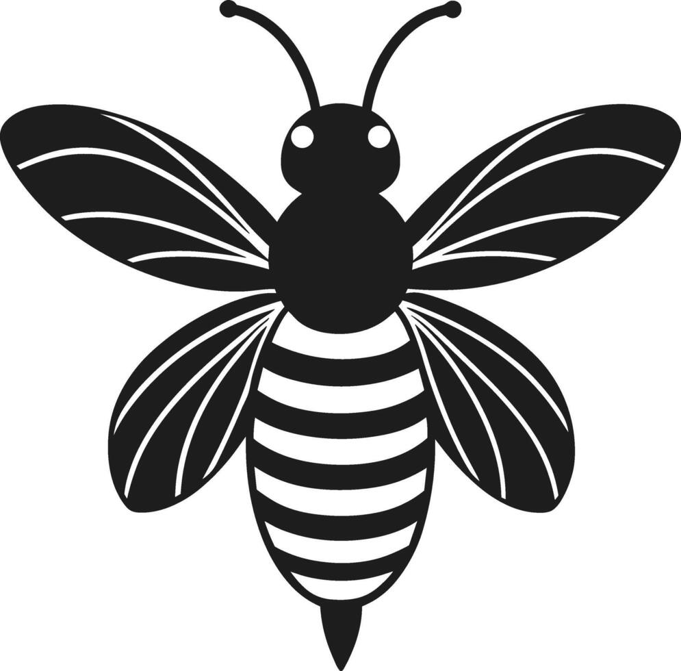 Cute Honey Bee Silhouette - Spring and Nature-Inspired Illustration vector
