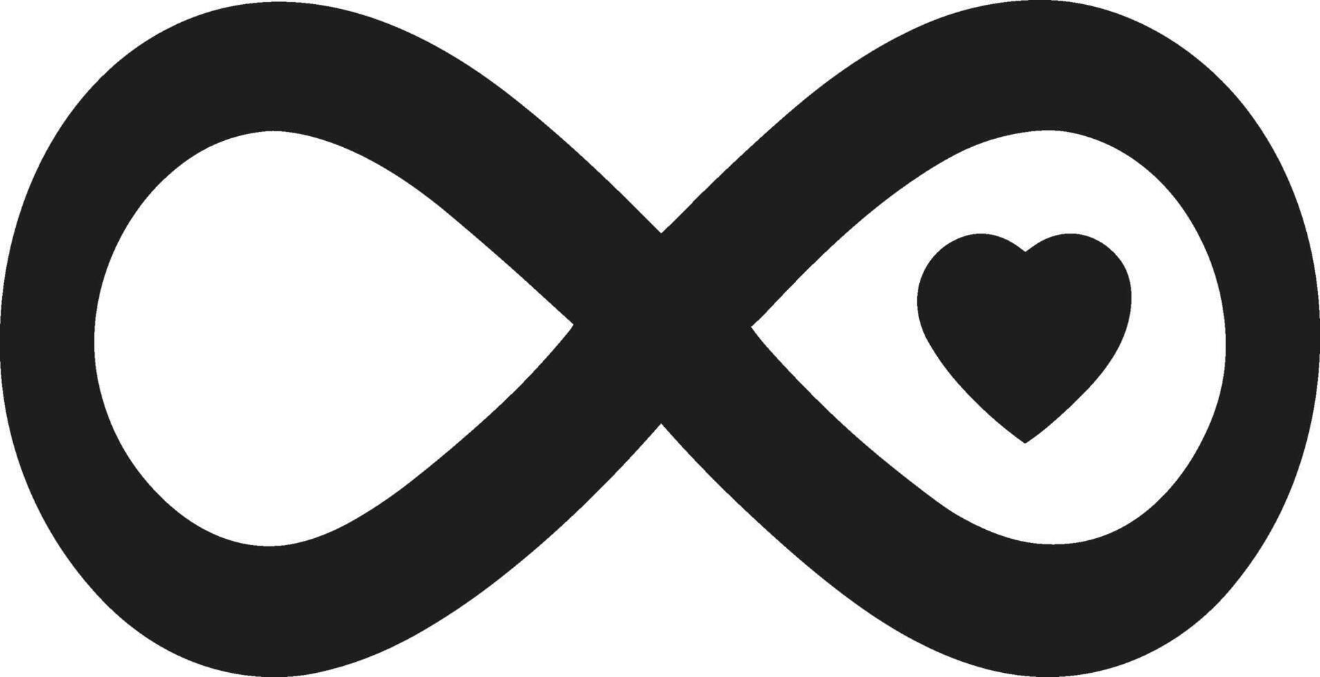 Infinity Heart - Symbol of Eternal Love and Devotion vector
