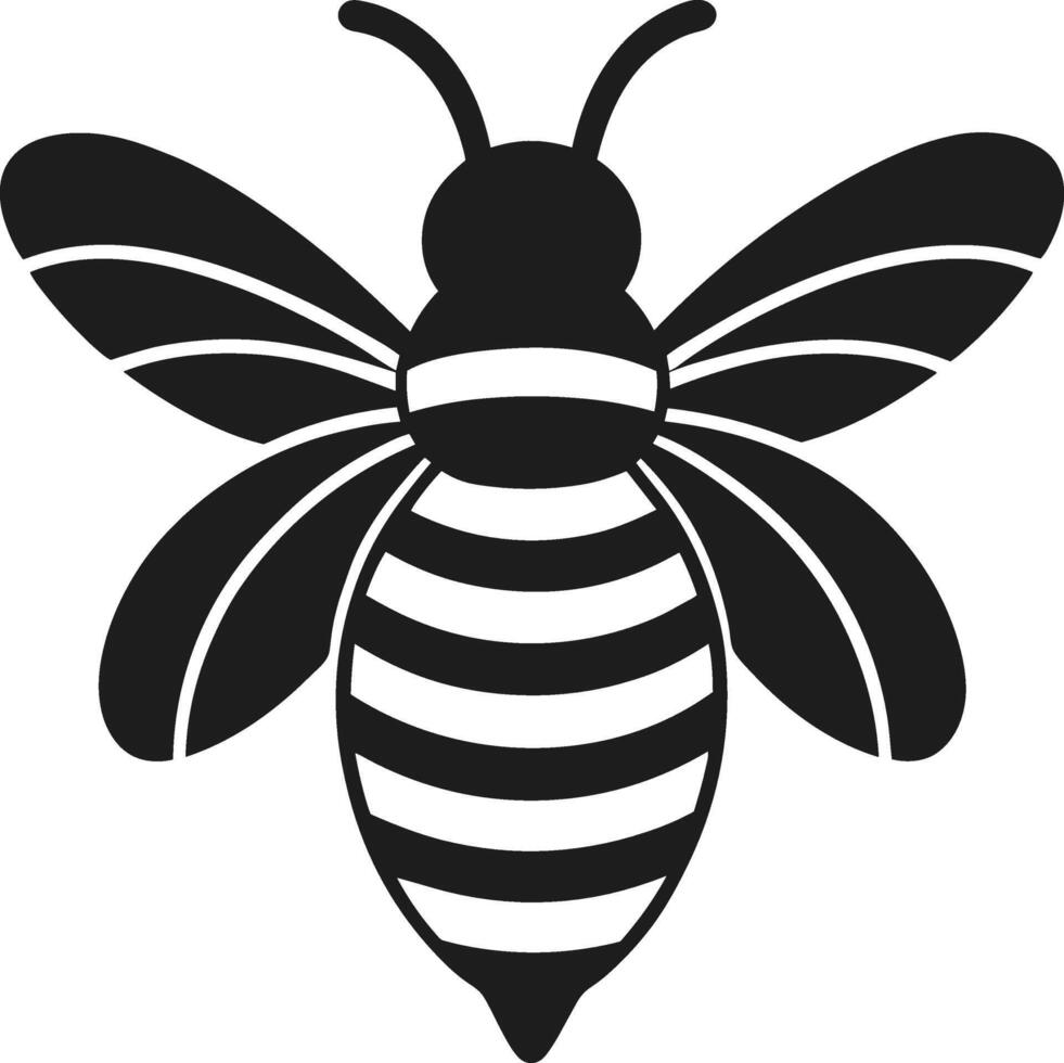 Honey Bee Silhouette - Spring and Nature-Inspired Illustration vector