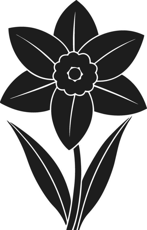 An Elegant Daffodil Silhouette - Spring Floral Design vector