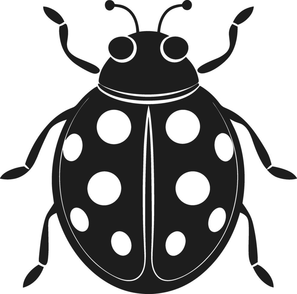 Ladybug Silhouette - Stylish and Minimalist Insect Illustration for Spring vector