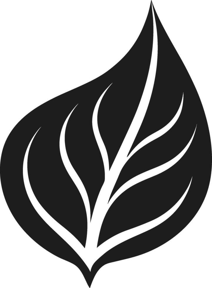 Elegant Leaf Silhouette - Nature-Inspired Botanical Illustration vector