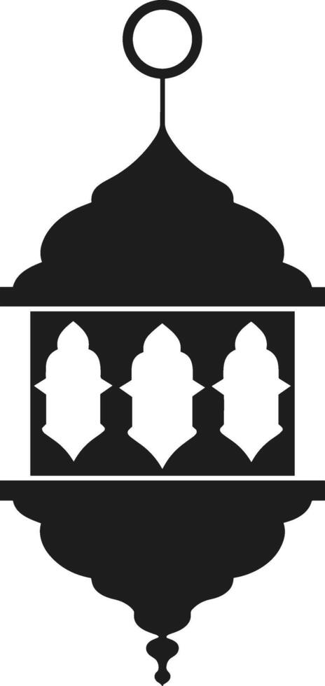 A Traditional Arabic Lantern - Elegant Islamic Hanging Lamp for Ramadan and Eid vector