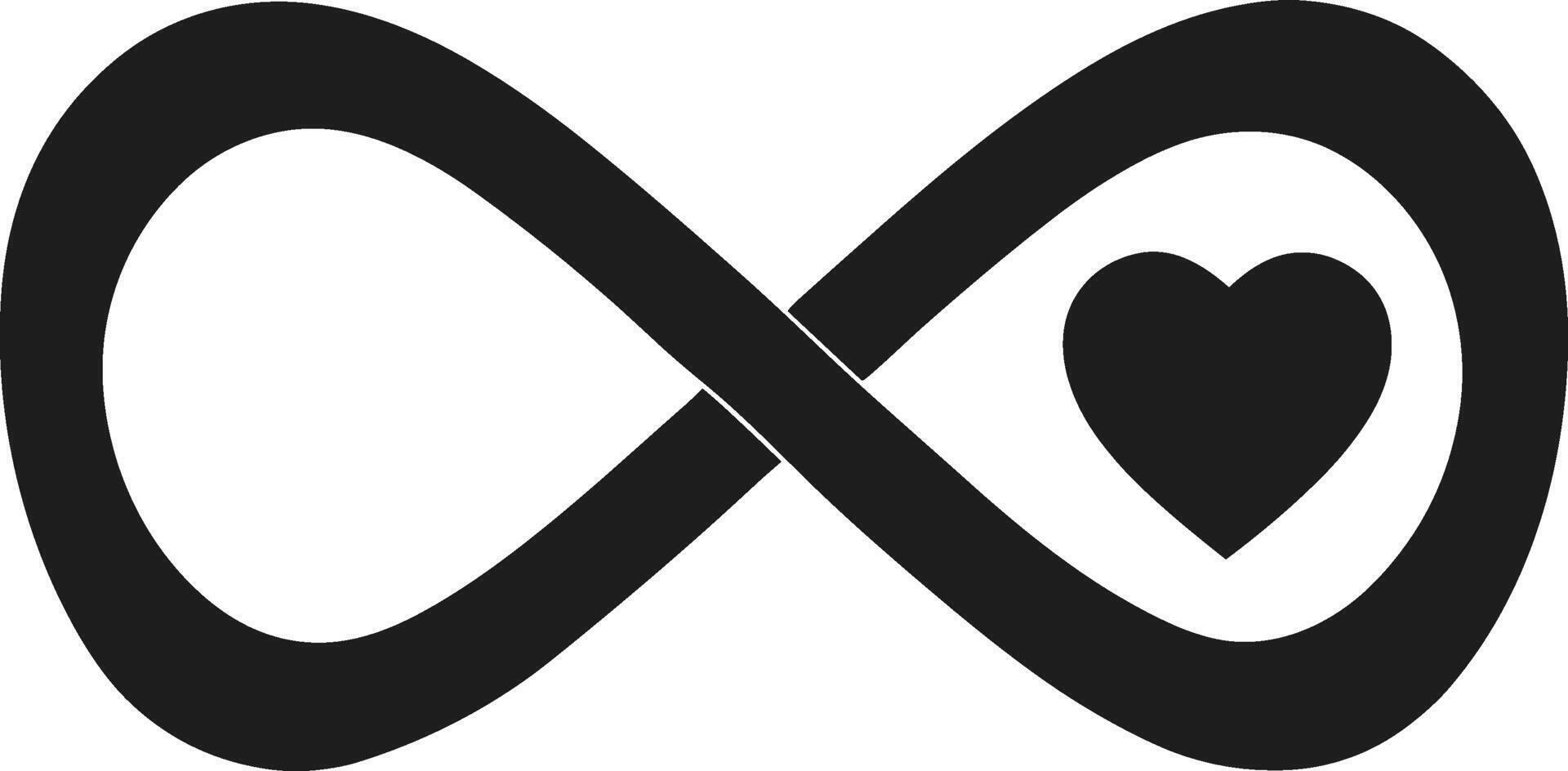 Infinity Heart Symbol - Eternal Love and Devotion Illustration vector