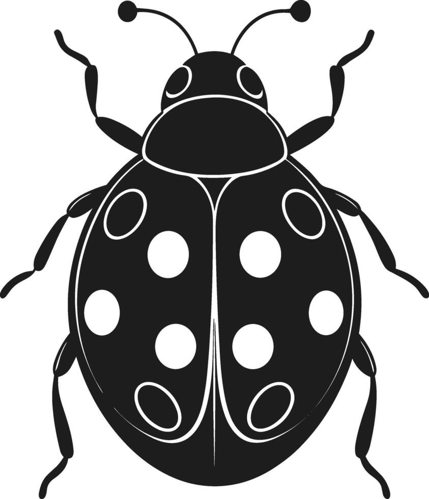 Elegant Ladybug Silhouette - Nature-Inspired Illustration vector