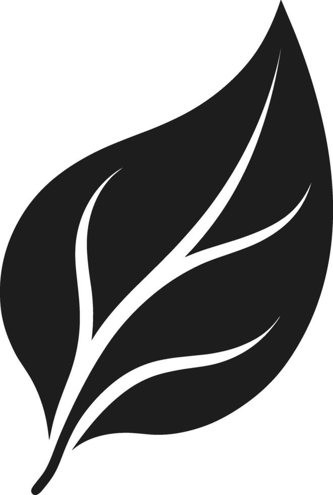 Minimalist Leaf Silhouette - Elegant Botanical Illustration vector