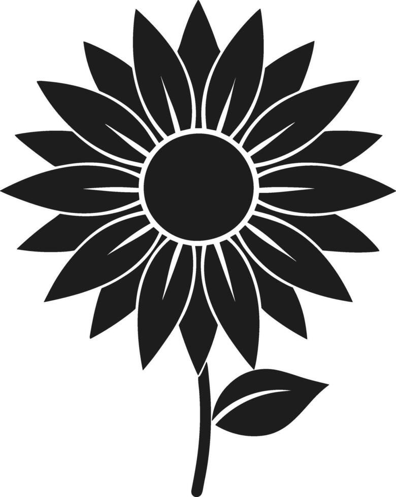 Elegant Sunflower Silhouette - Perfect Floral Design for Mother's Day vector