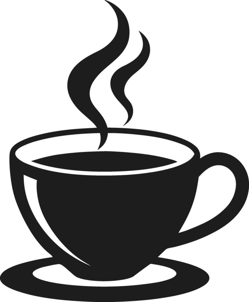 Minimalist Steaming Coffee Cup - Perfect for Mother's Day Designs vector