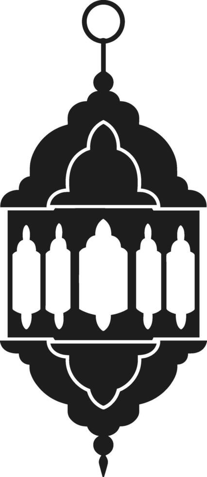 Elegant Arabic Lantern - Traditional Islamic Lamp for Ramadan and Eid vector