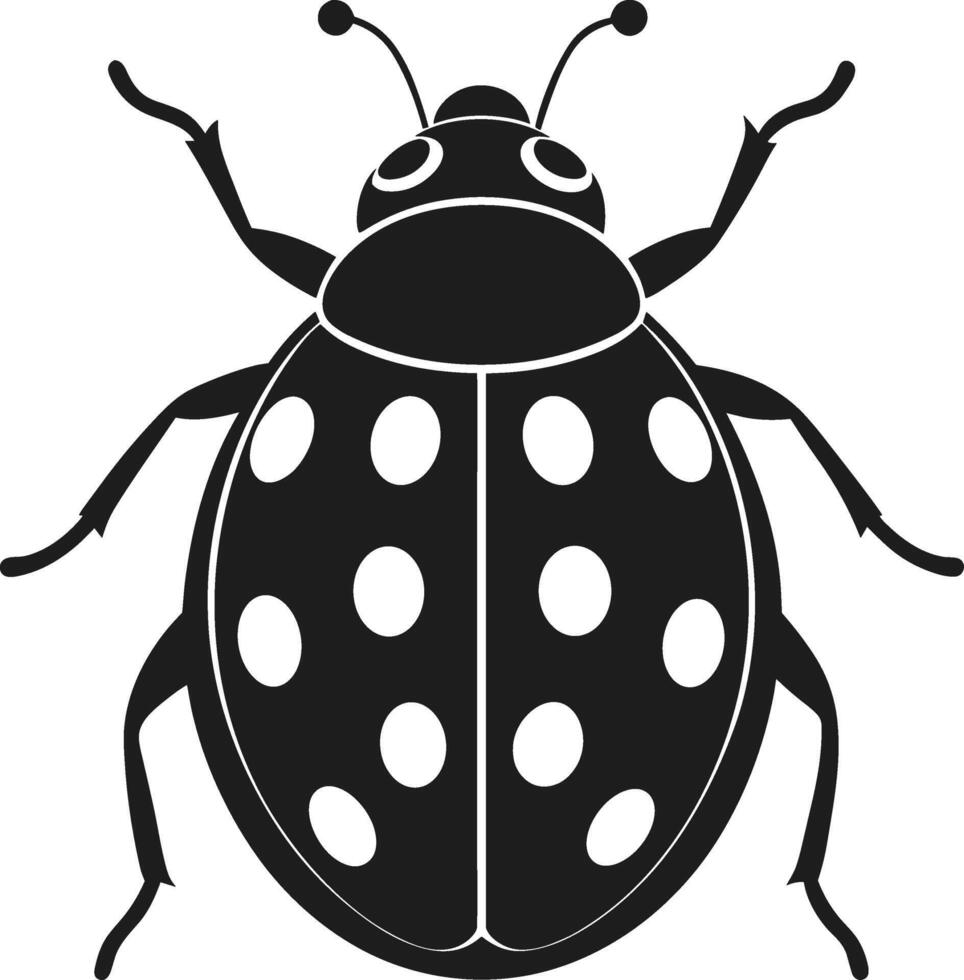 Stylized Ladybug Silhouette - Elegant Illustration for Spring Themes vector