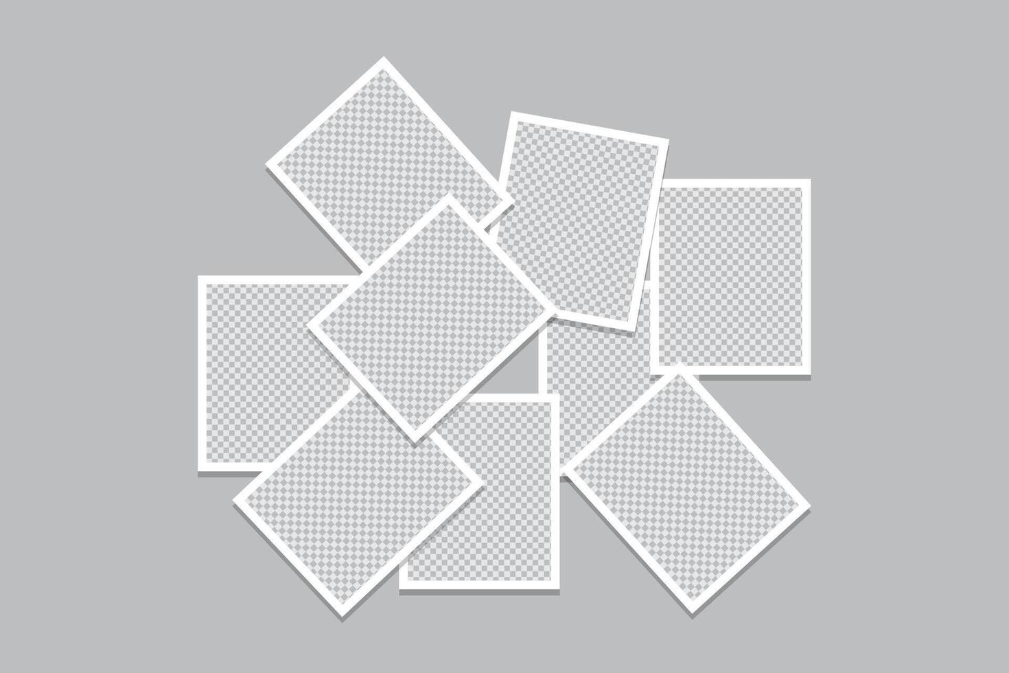 new template for a photo collage mockup vector