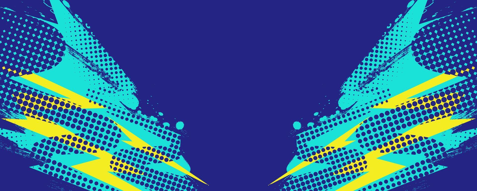 Abstract Sports Background with Dynamic Brush Texture and Halftone Style. Grunge Background for Banner or Poster Design vector