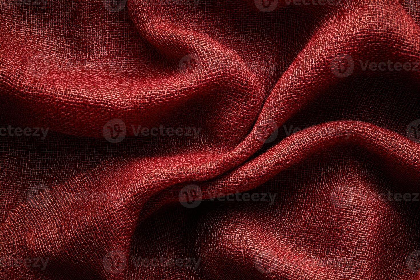 Close-up of Red Fabric with Intricate Grid Pattern photo