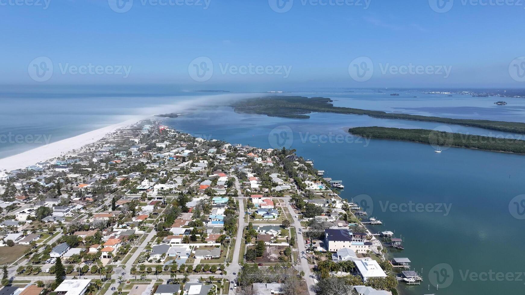 Outdoors Clearwater Beach Skyline at Clearwater in Florida United States. Buildings Cinematic. photo