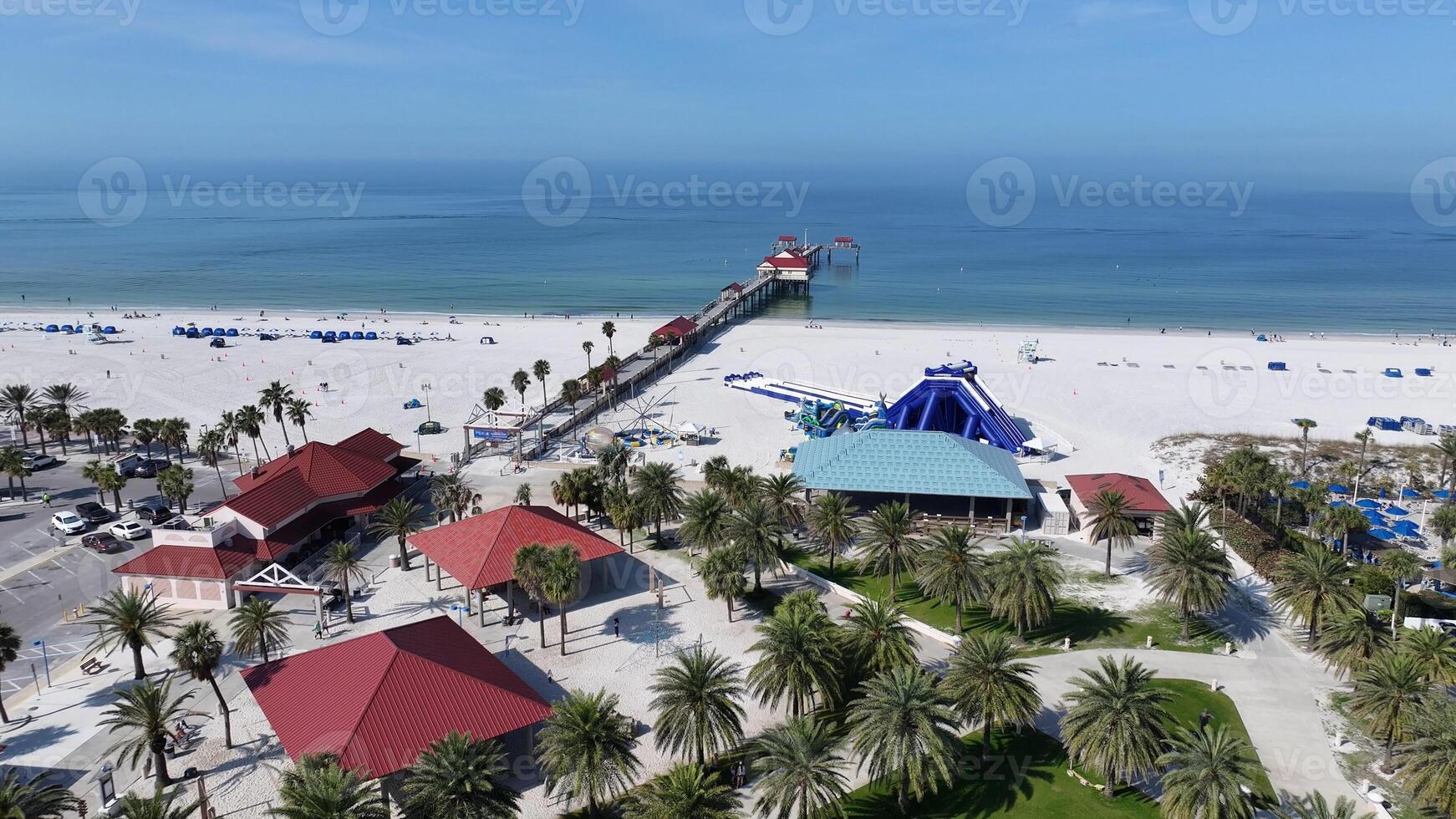 Above view of Clearwater Skyline in Clearwater Florida in United States . Scenic Florida Skyline. photo
