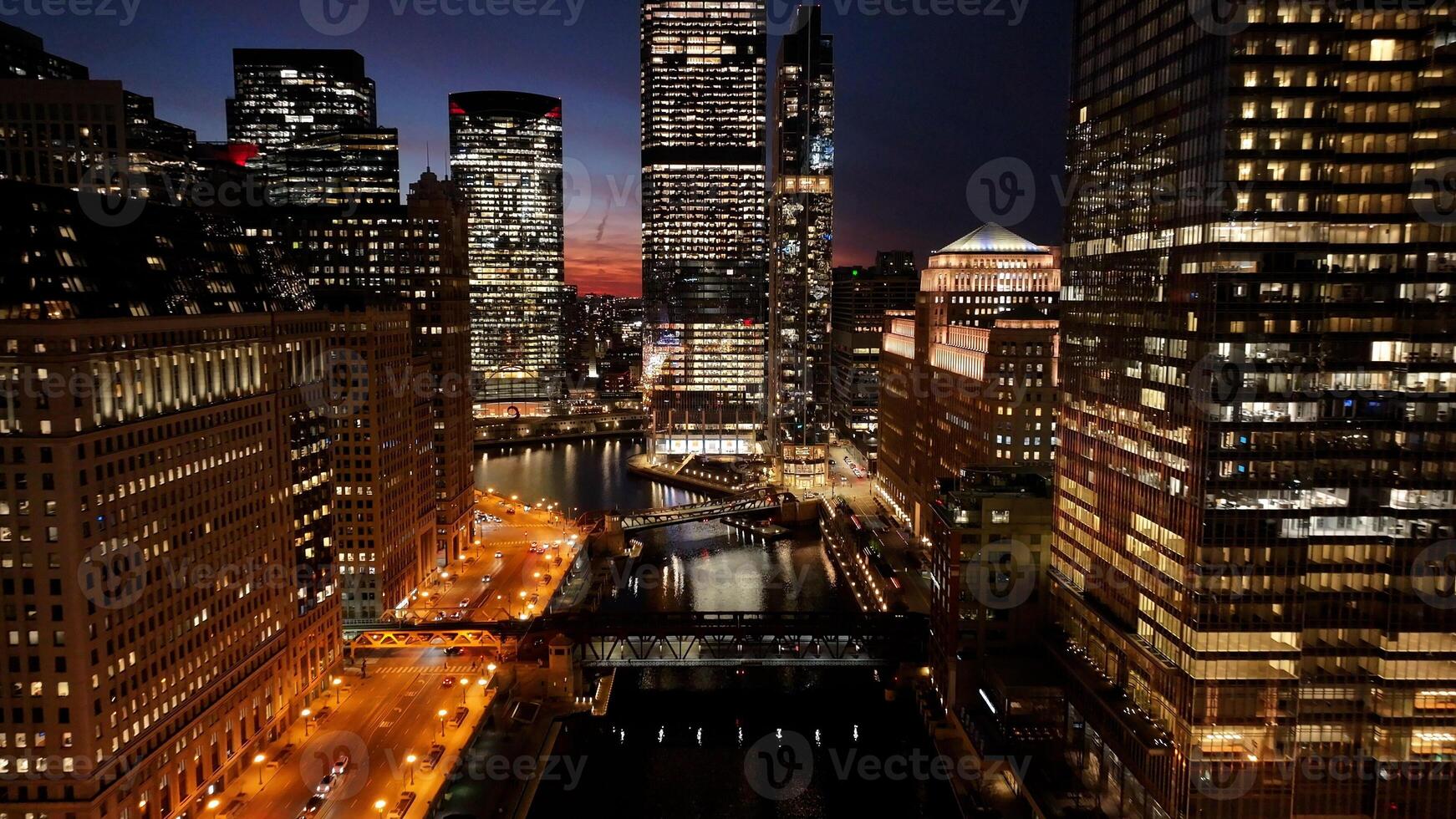 Awesome Chicago Skyline at Chicago Illinois United States.. Outdoors Scenery. photo