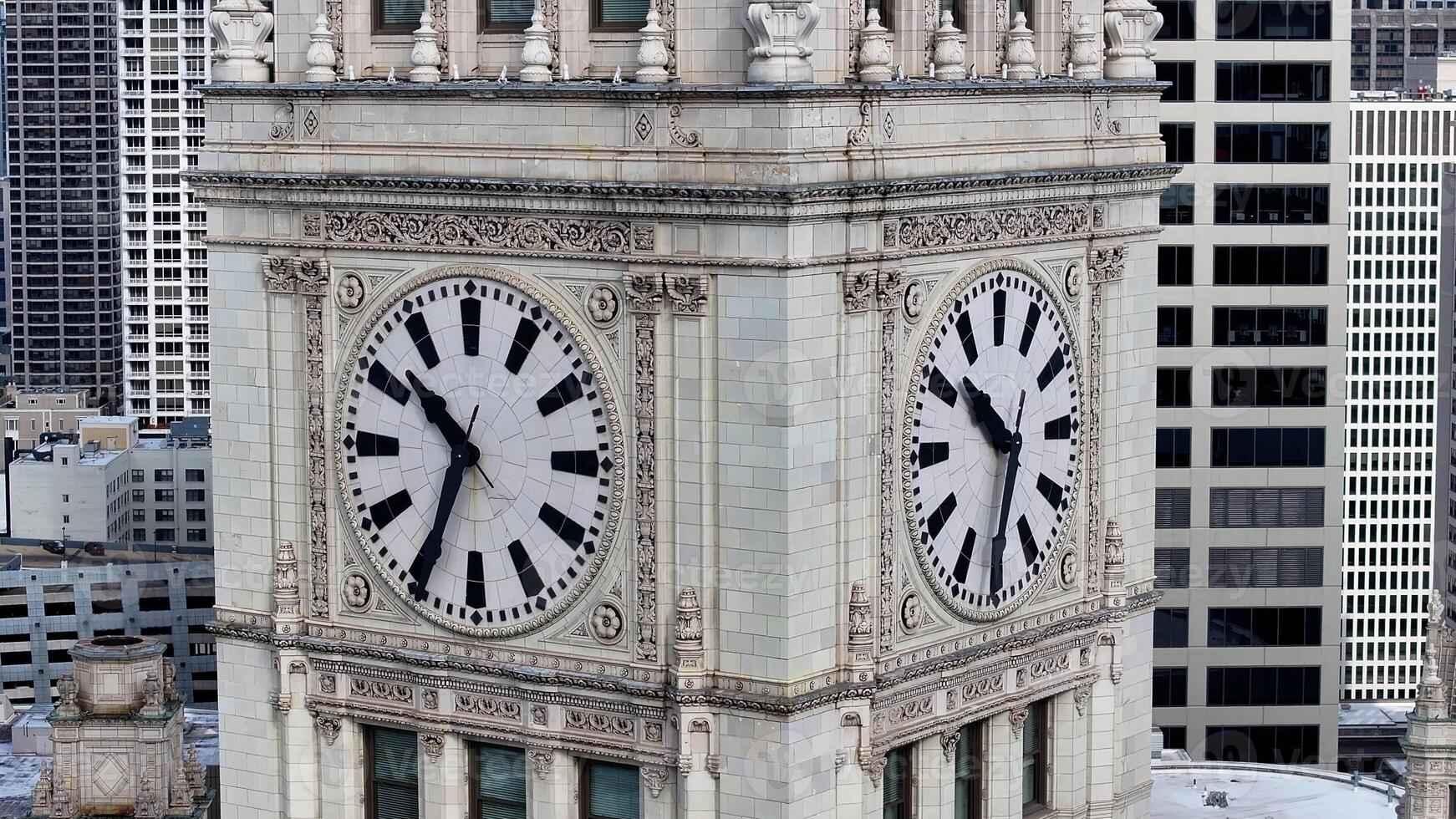 Exterior Wrigley Building at Chicago Illinois in United States . Landmark Urban. photo