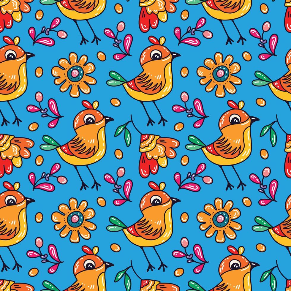 A pattern with cute children's drawings. vector