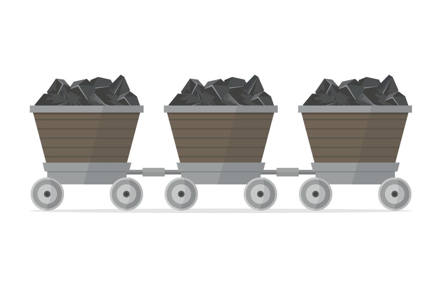 Coal wagon icon isolated on white background. Coal transportation. Coal industry. vector