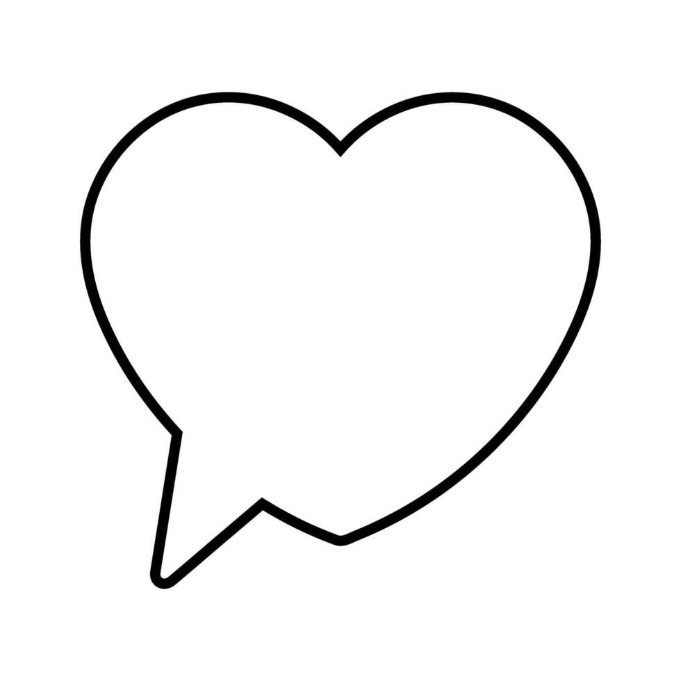 Speech bubble icon, line and fill style, message illustration. vector
