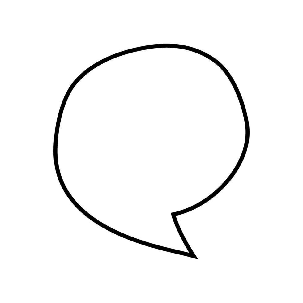 Speech bubble icon over white background, line detail style. sign illustration. vector