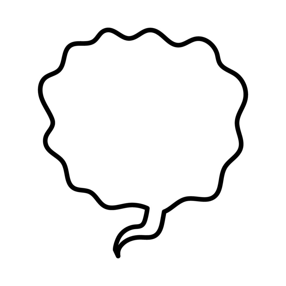 speech bubble icon over white background, line style concept, illustration vector