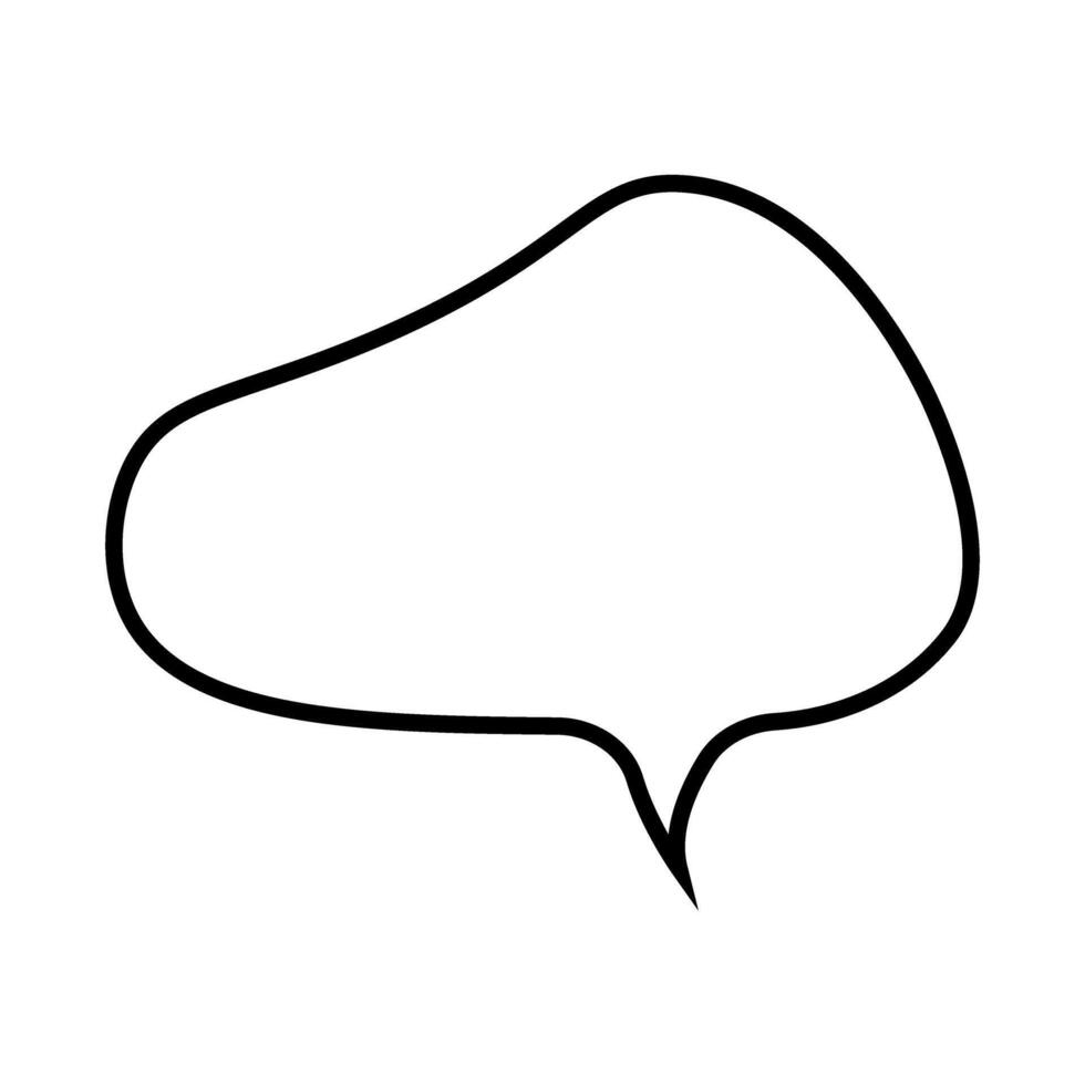 speech bubble icon over white background, line detail style. Massage illustration, sign or symbol. vector