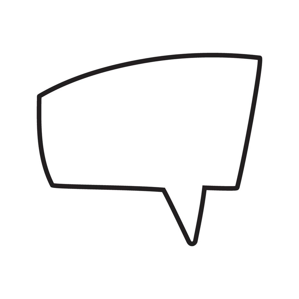 Speech bubble icon. illustration. Hand drawn speech bubble. vector