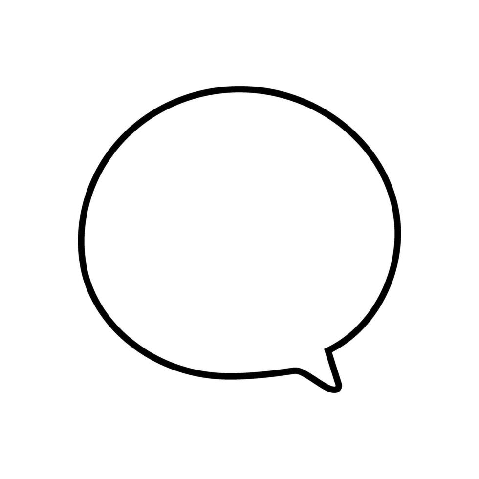 Speech bubble icon over white background, line detail style, illustration symbol or logo. vector
