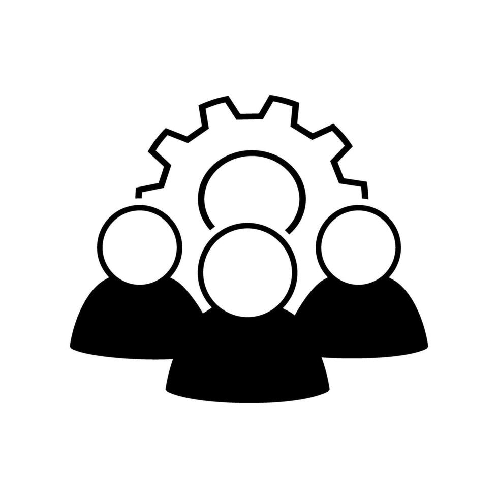 Teamwork icon design template on white background, Can be used for web and mobile. vector